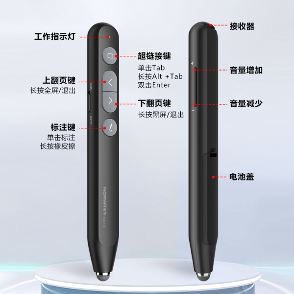 N20 BLE 翻頁(yè)筆 觸控書(shū)寫(xiě) 藍(lán)牙連接  上下翻頁(yè) 標(biāo)注功能 超鏈接